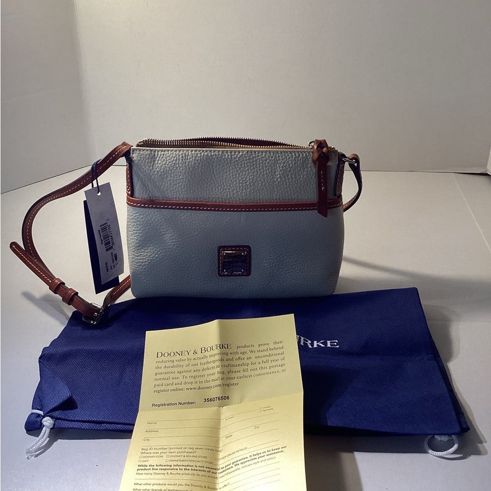 Dooney & Bourke Cream and Tan Crossbody Bag